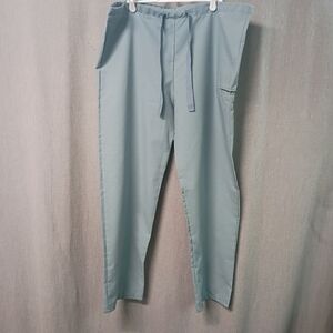 Medline Size Small Scrub Bottoms Country Blue Drawstring Waist 2 Pocket